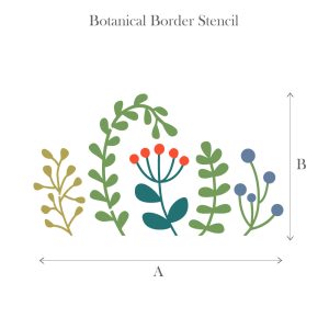 Botanical border STENCIL - - ARTSANS