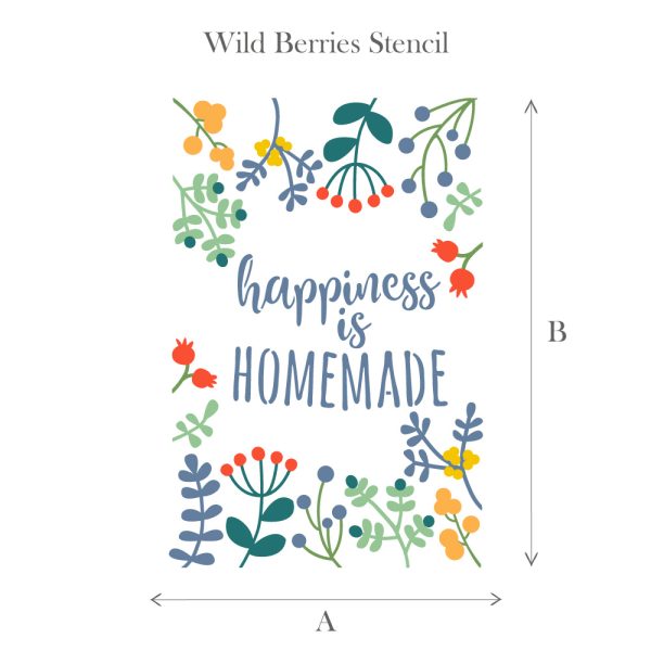 Wild Berries STENCIL - ARTSANS